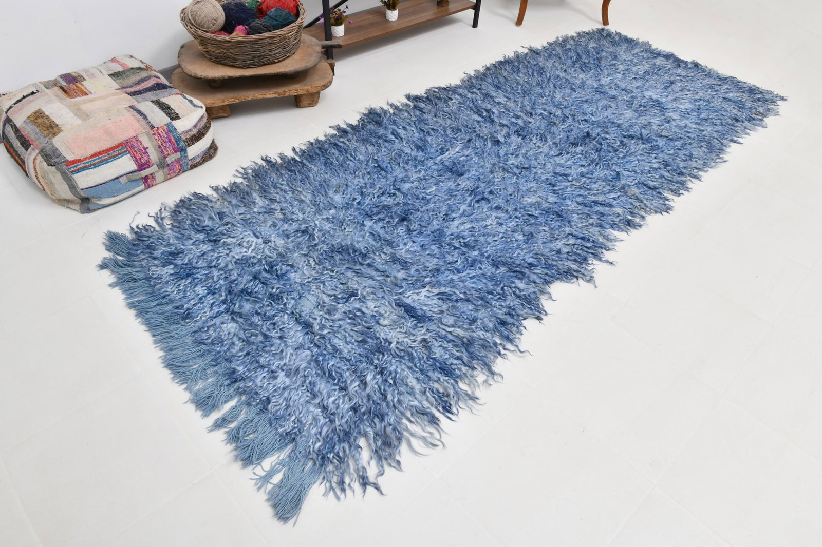 3'7'' x 9'10'' Tulu Filikli Kilim Rug - 70346 - 7
