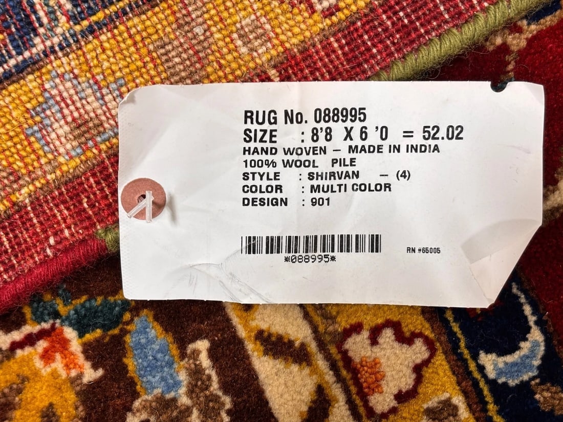 Hand-Knotted Caucasian Paisley Wool Tribal Oriental Area Rug Carpet 6' x 8'8" - 11