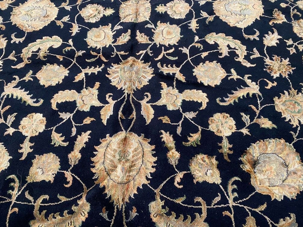 EXQUISITE SILK &WOOL MAHAL DESIGN RUG 8.9x12.2 - 3