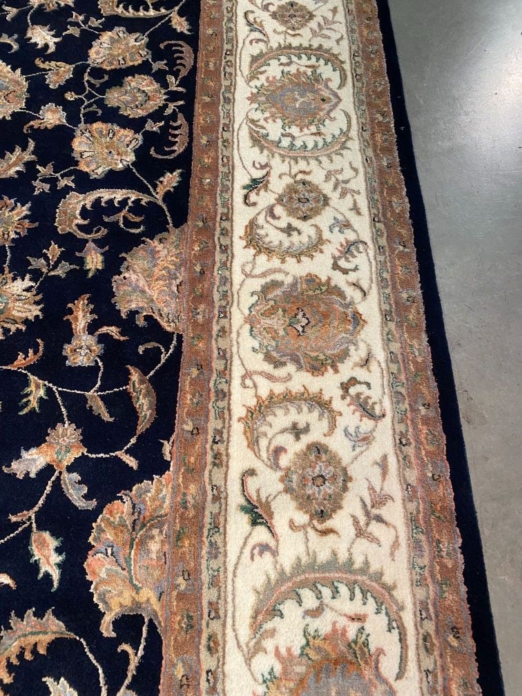 EXQUISITE SILK &WOOL MAHAL DESIGN RUG 8.9x12.2 - 5