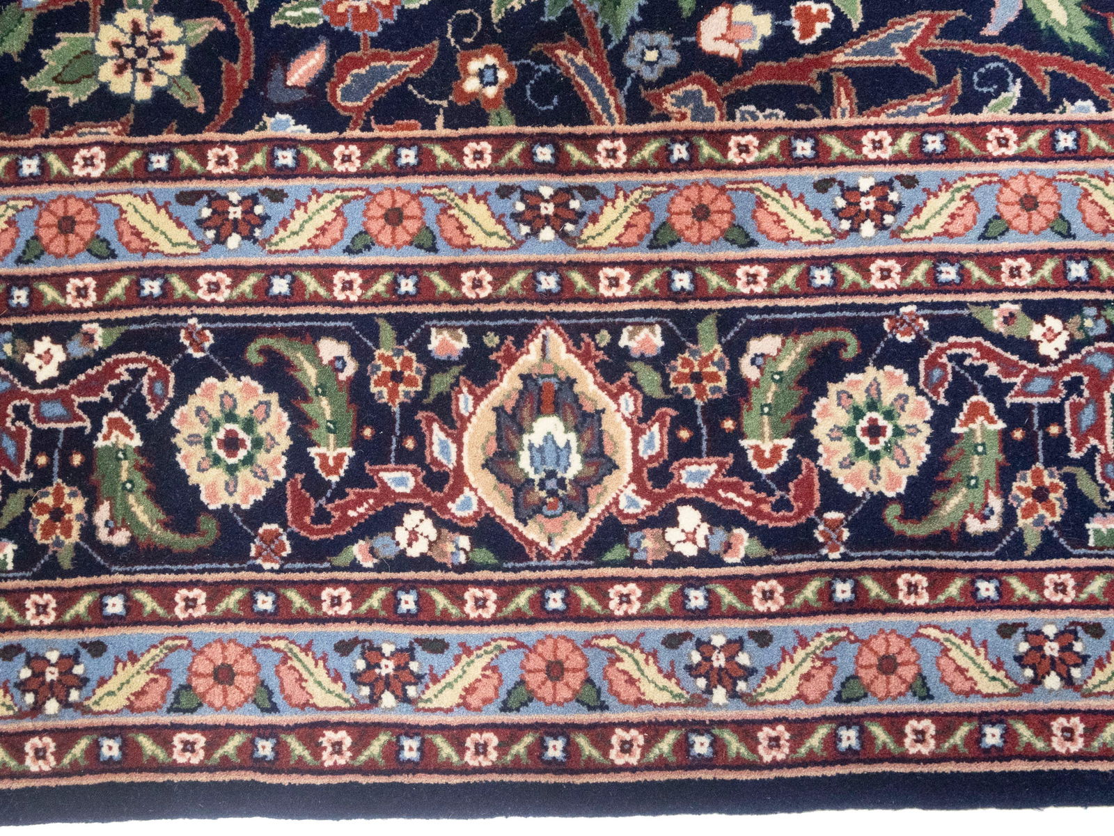 Purple-navy Traditional Floral 6X9 Kerman Pakistan Rug - 10