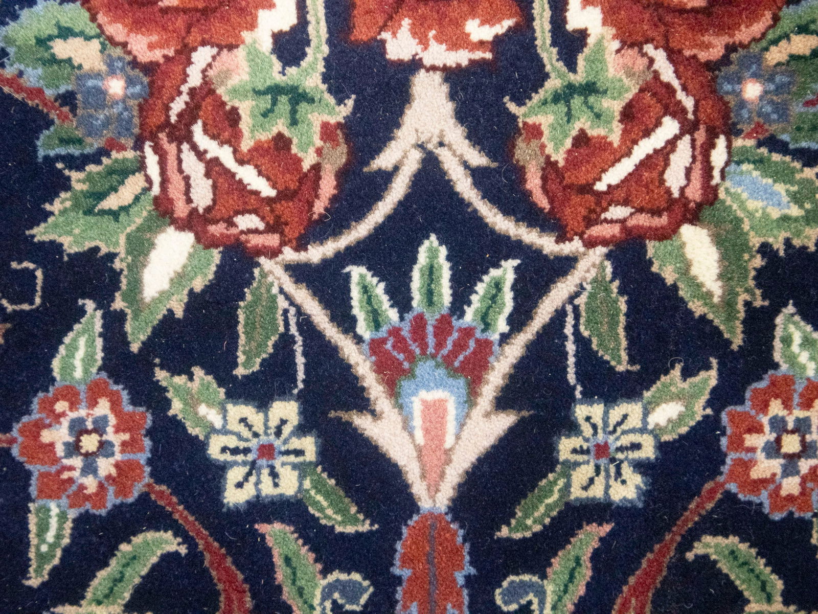 Purple-navy Traditional Floral 6X9 Kerman Pakistan Rug - 14