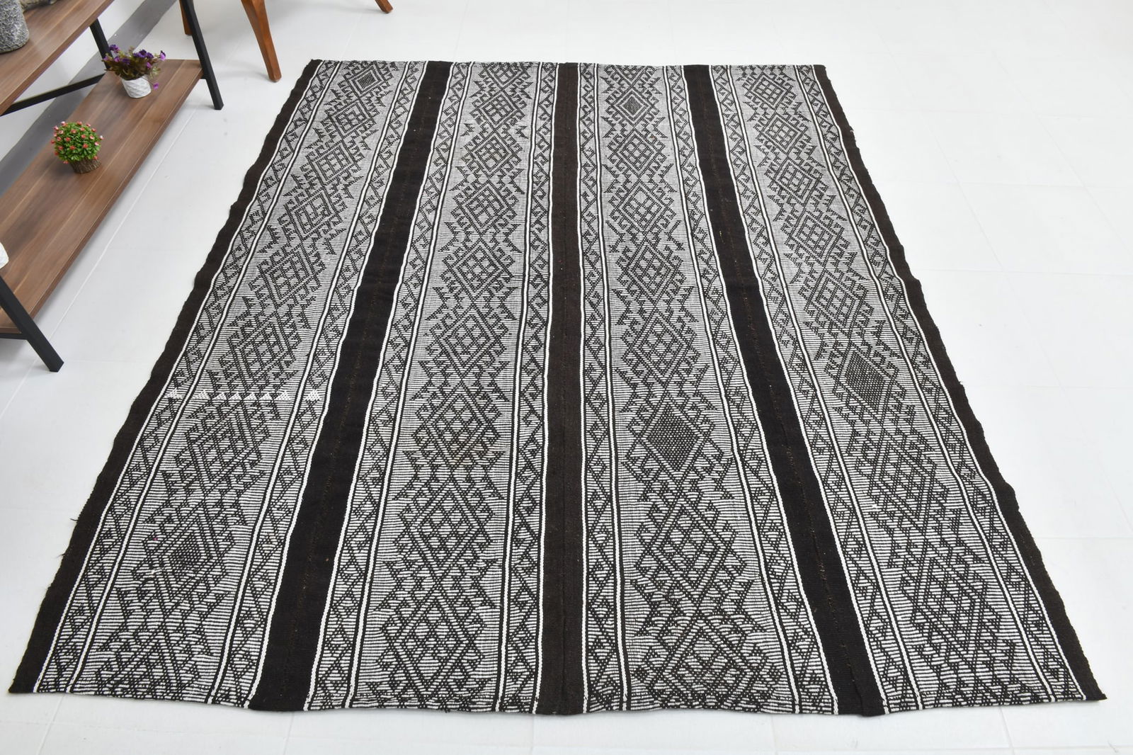 6'2'' x 7'10'' Turkish Flatweave Kilim Rug - 60585 - 8