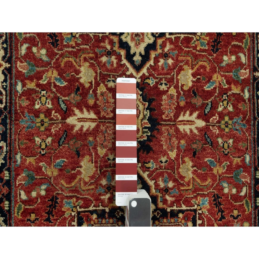 Classy Red Wool Heris Re-Creation Hand Knotted XL Runner Oriental Rug - 4