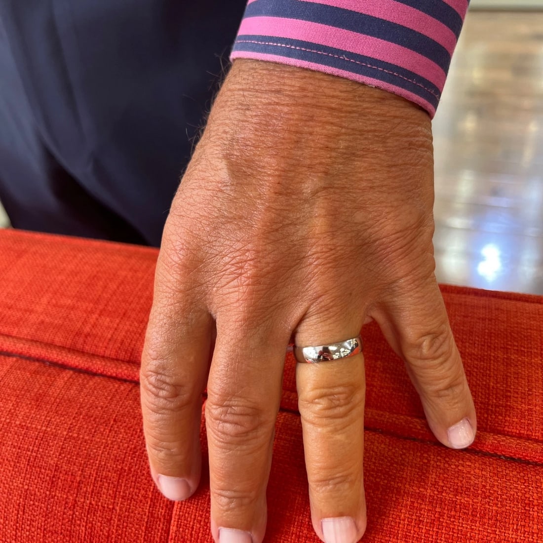 Men's Classic Comfort Fit Wedding Band Ring 14K White Gold, Size 11, 5 mm - 3