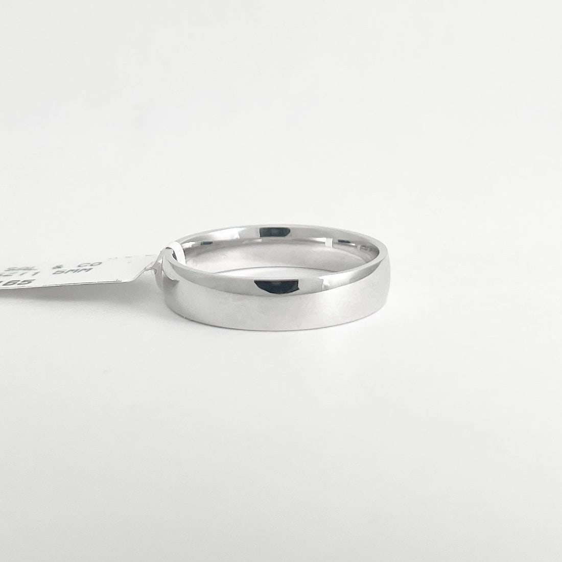 Men's Classic Comfort Fit Wedding Band Ring 14K White Gold, Size 11, 5 mm - 6