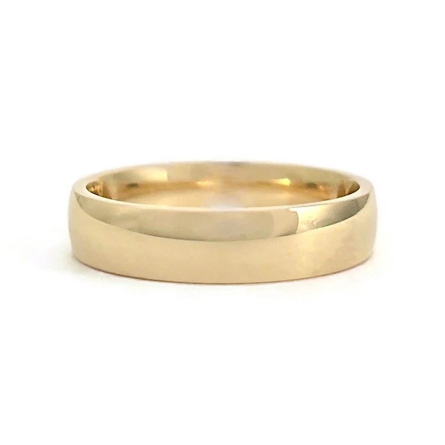 Men's Classic Comfort Fit Wedding Band Ring 14K Yellow Gold, Size 8, 4.5 mm - 2