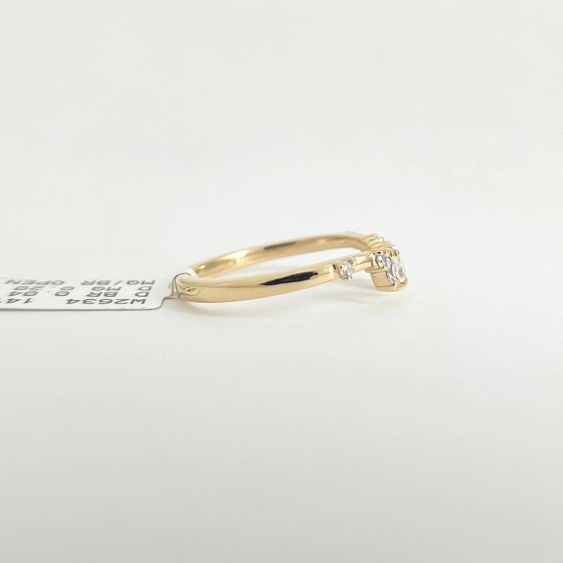 Open Curved Marquise Diamond Tiara Wedding Band Ring 14K Yellow Gold, .24 CTW - 6