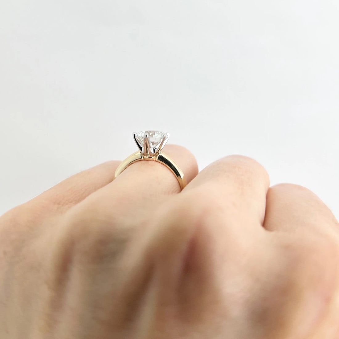 Round Lab-Created Diamond Solitaire Engagement Ring 14K Yellow Gold, 2.01 CT - 6