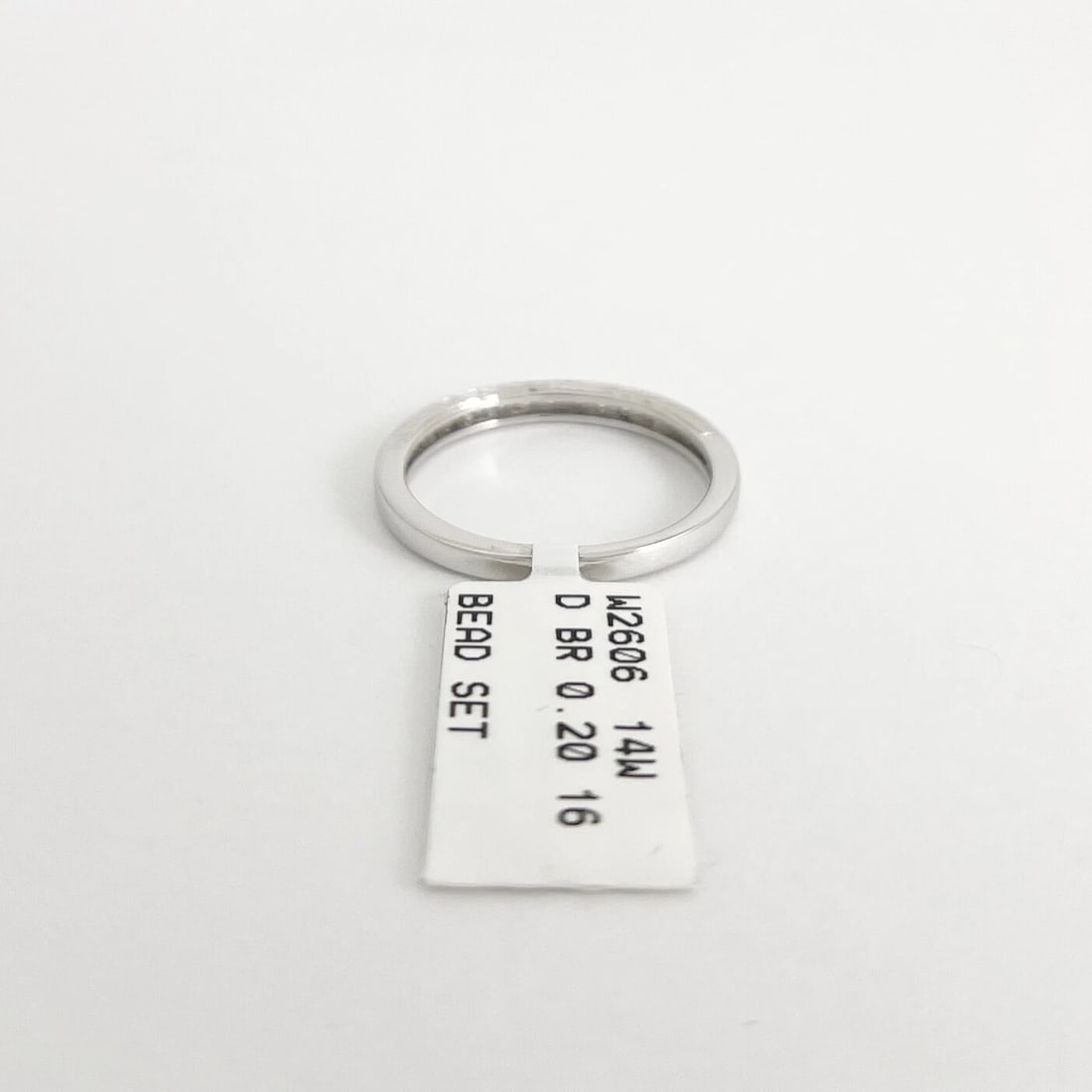 Milgrain Diamond Half-Way Around Wedding Band Ring 14K White Gold Size 7.25 - 8