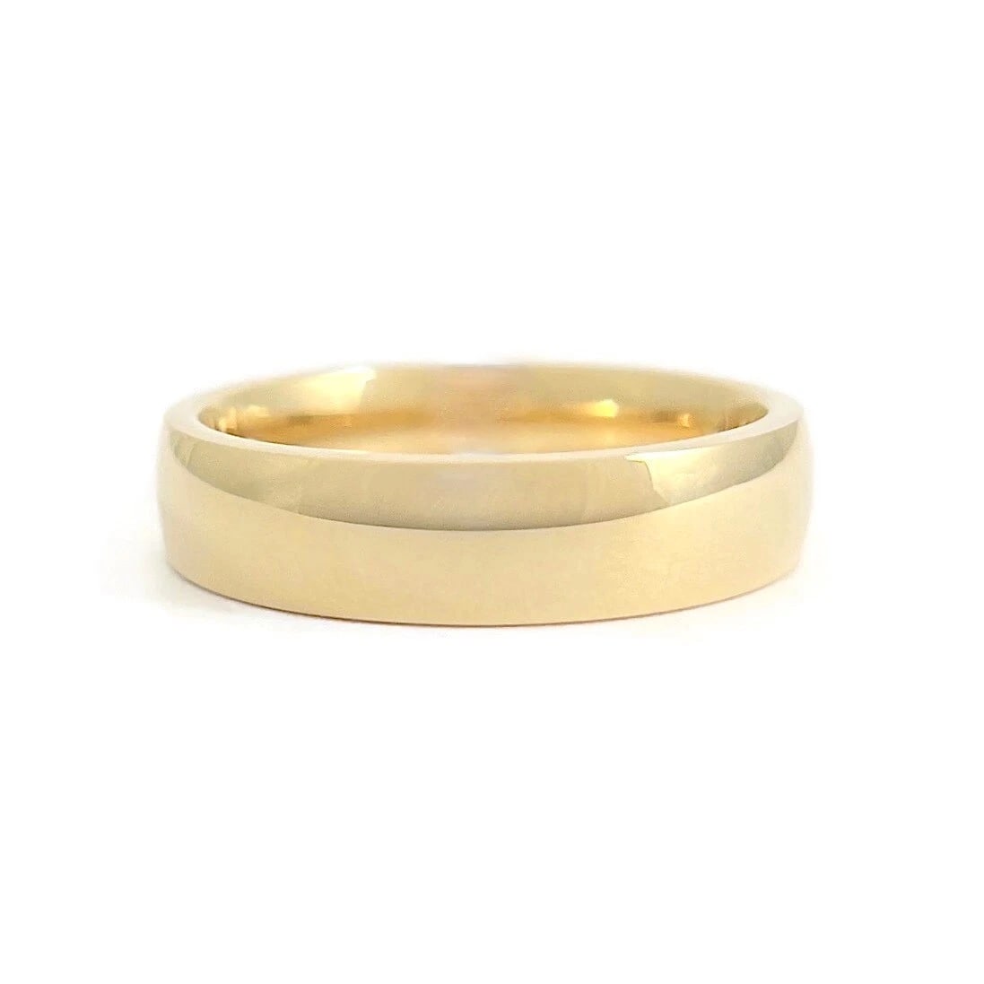 Men's Plain Classic Wedding Band Ring 14K Yellow Gold, Size 10.5, 5.5 mm - 2