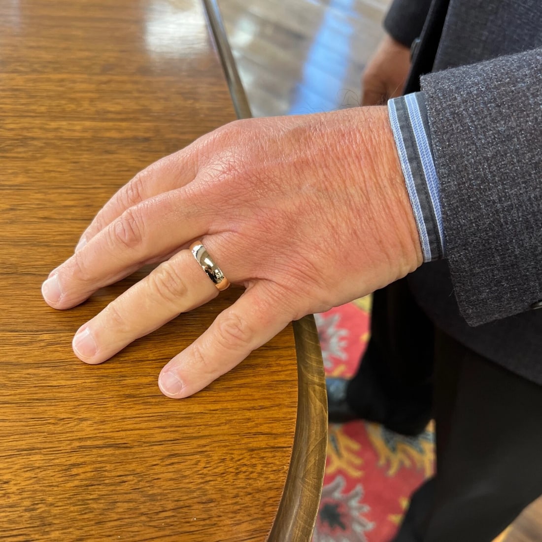 Men's Plain Classic Wedding Band Ring 14K Yellow Gold, Size 10.5, 5.5 mm - 4