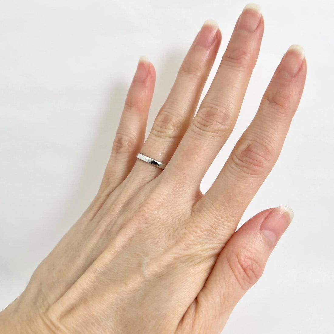 Thin Plain Classic Wedding Band Ring 14K White Gold, Size 4.75, 2.3 mm - 6