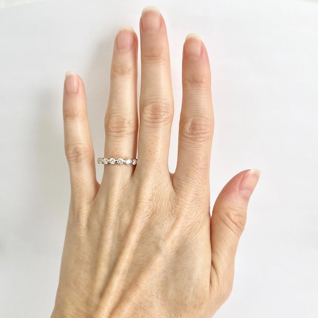 Round Diamond Eternity Ring Wedding Band 14K Yellow Gold, 1.75 CTW, Size 6.25 - 4