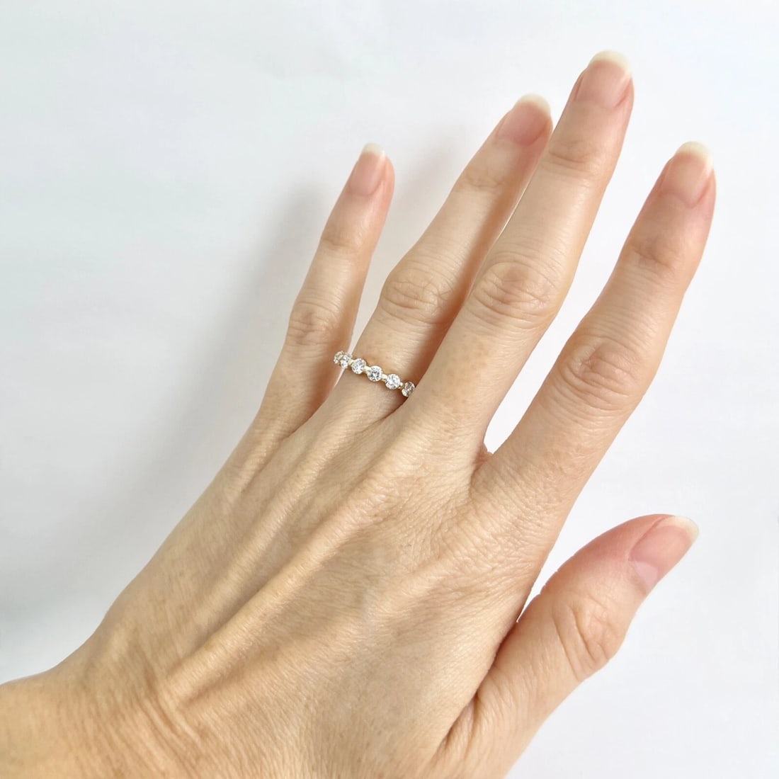 Round Diamond Eternity Ring Wedding Band 14K Yellow Gold, 1.75 CTW, Size 6.25 - 5