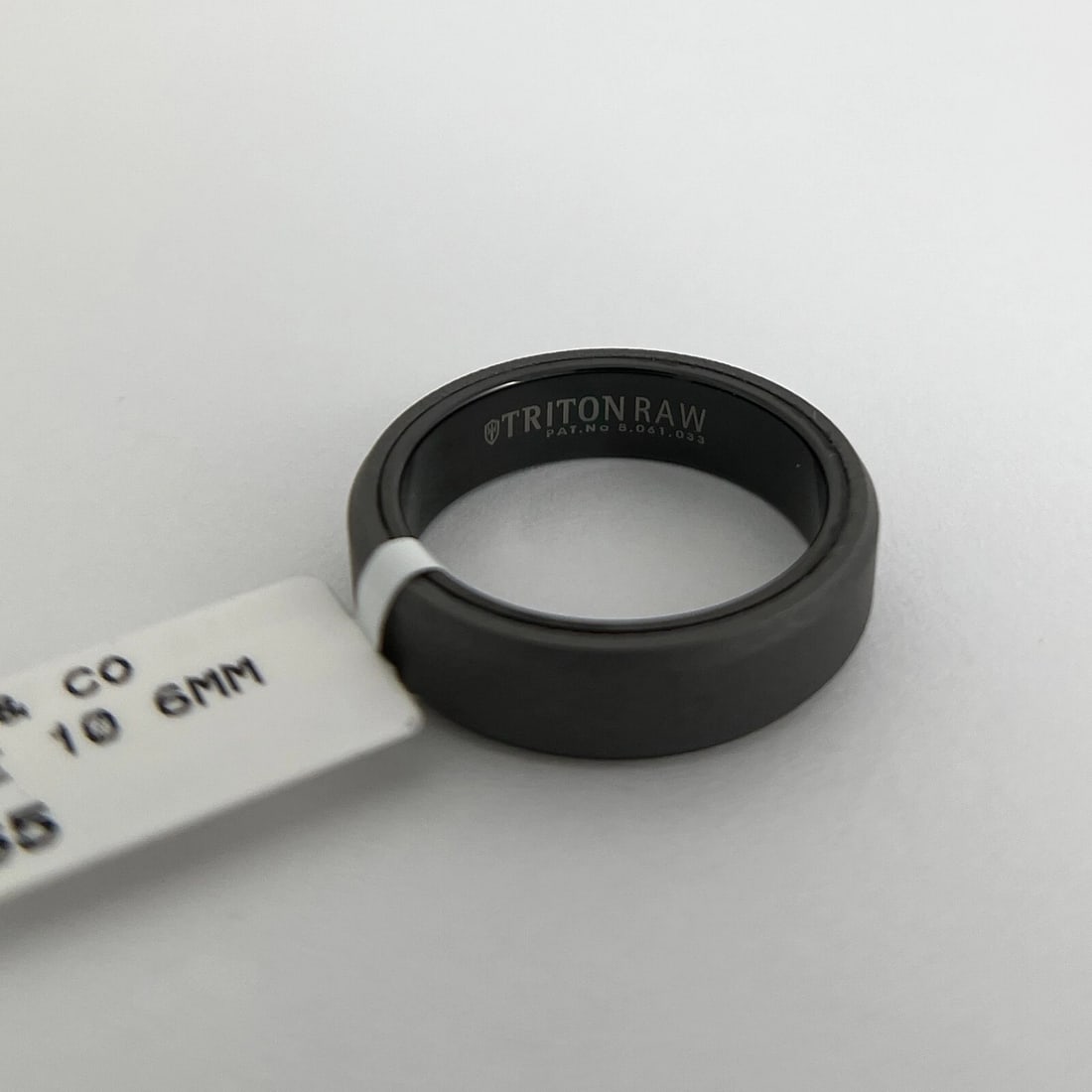 Men's Dark Grey Sandblasted Wedding Band Ring Tungsten Carbide, Size 10, 6 mm - 9