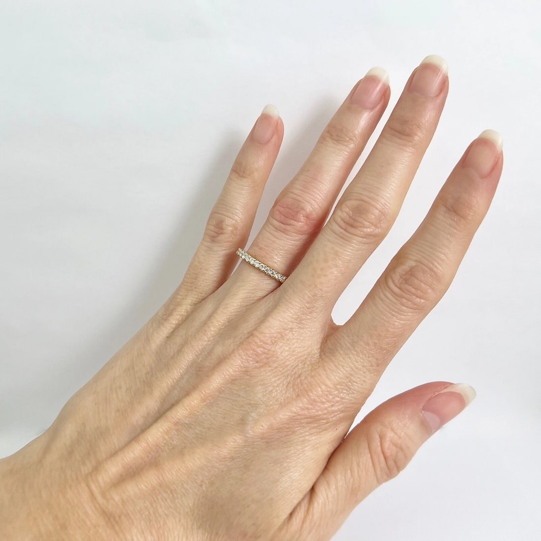 Round Diamond Eternity Ring Wedding Band 14K Yellow Gold, Size 6, .65 CTW - 4