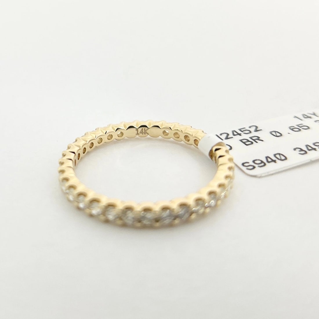 Round Diamond Eternity Ring Wedding Band 14K Yellow Gold, Size 6, .65 CTW - 8