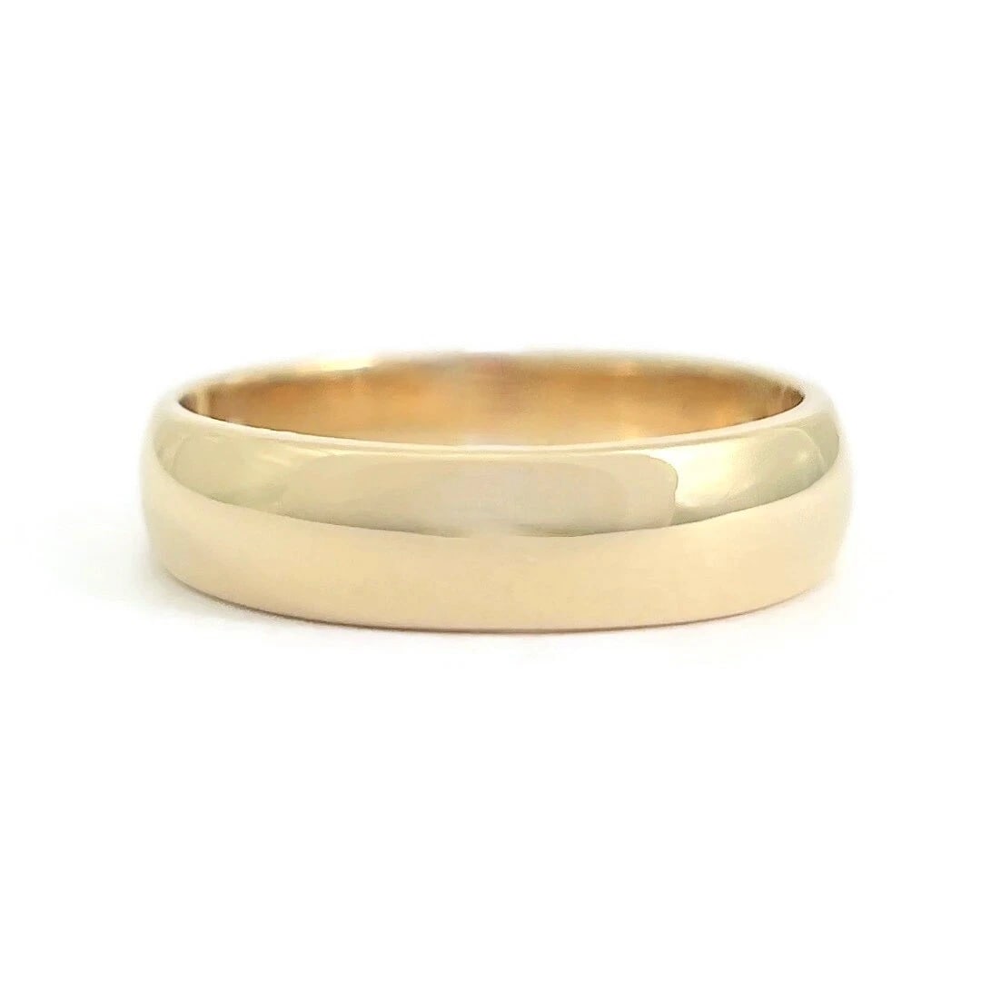 Men's Classic Wedding Band Ring 14K Yellow Gold, Size 11.5, 5.5 mm - 2