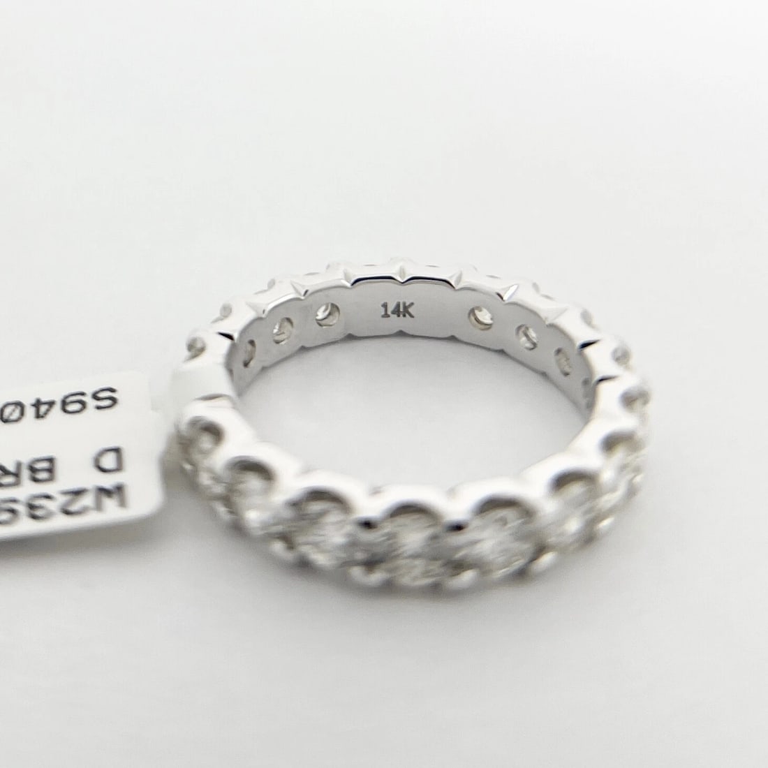 Round Diamond Eternity Ring Wedding Band Anniversary 14K White Gold, 2.38 CTW - 8