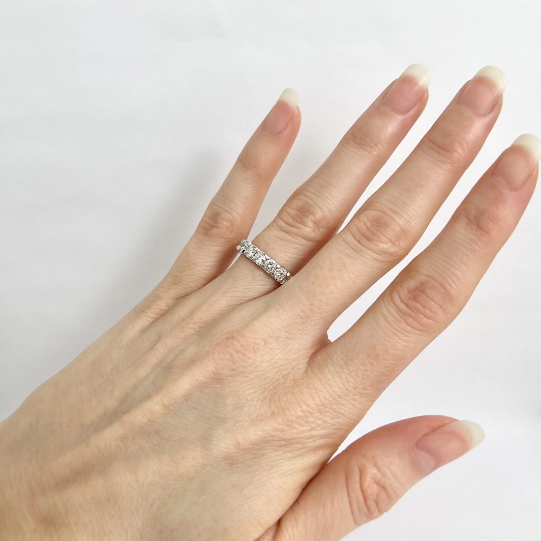 Round Diamond Eternity Ring Wedding Band Anniversary 14K White Gold, 2.34 CTW - 5