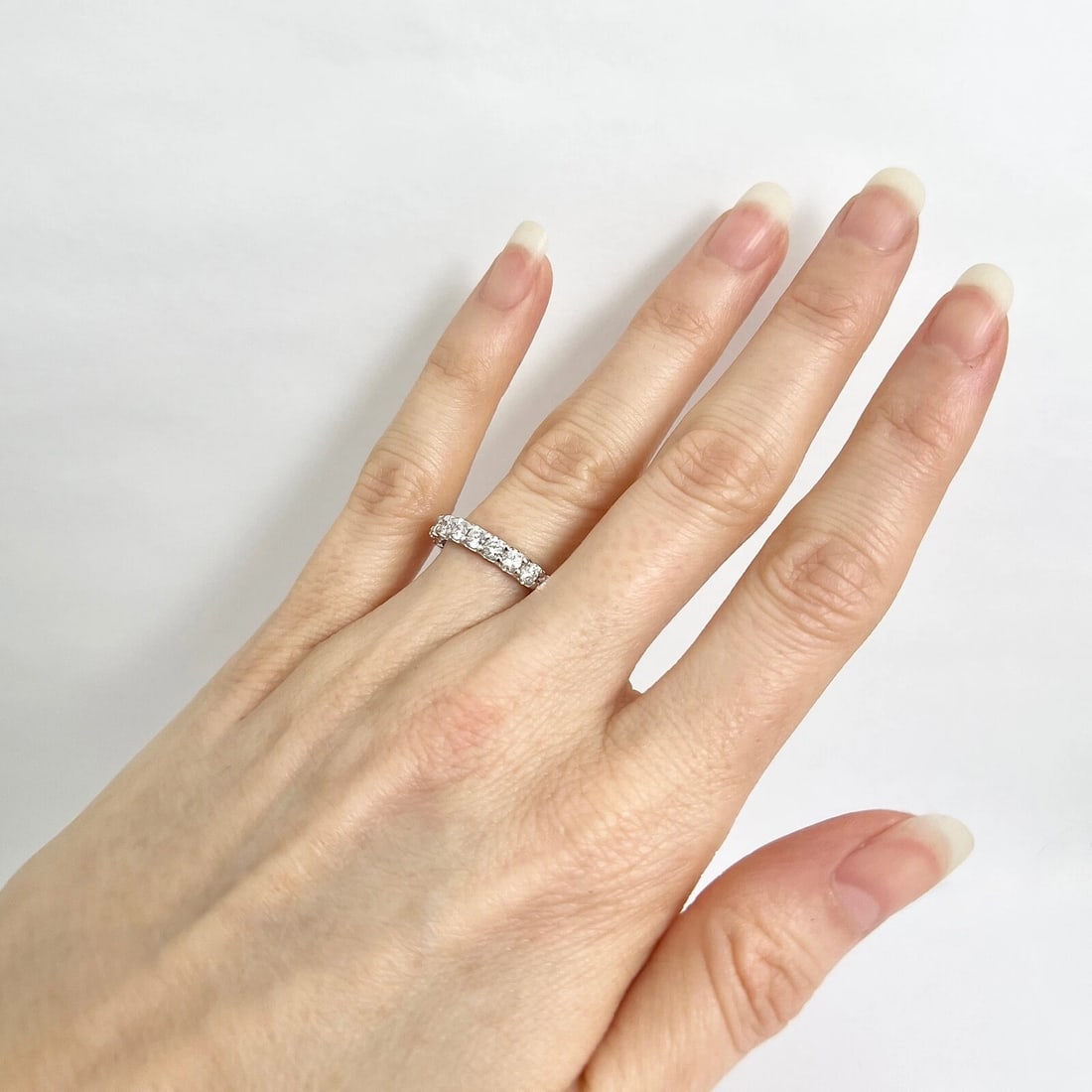 Round Diamond Eternity Ring Wedding Band Anniversary 14K White Gold, 1.73 CTW - 5