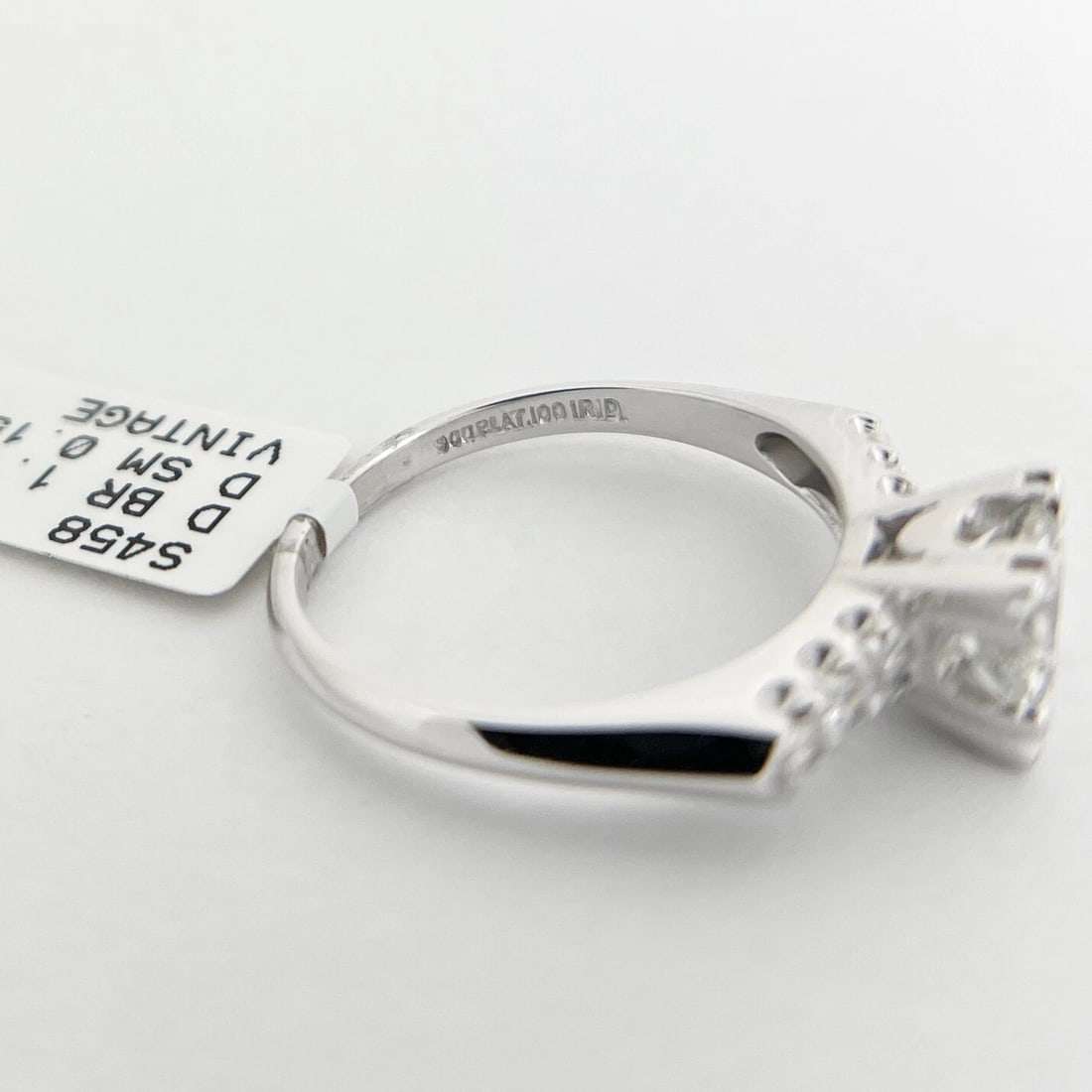 Round Fishtail-Set Diamond Engagement Ring Platinum 1.31 CTW - 10