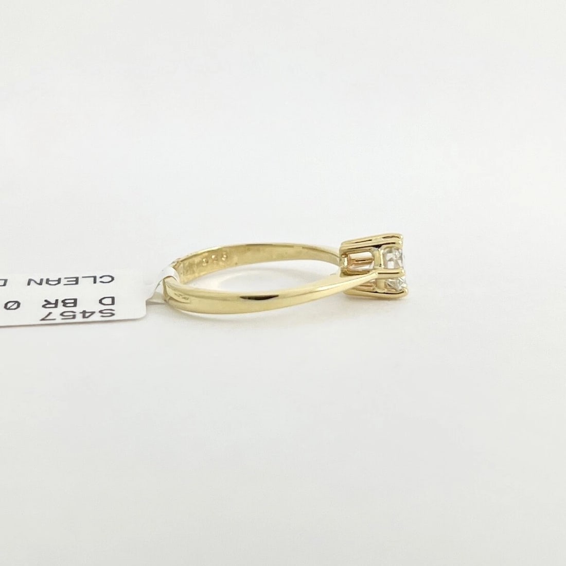 Round Solitaire Diamond 6-Prong Engagement Ring 18K Yellow Gold .36 CT - 8