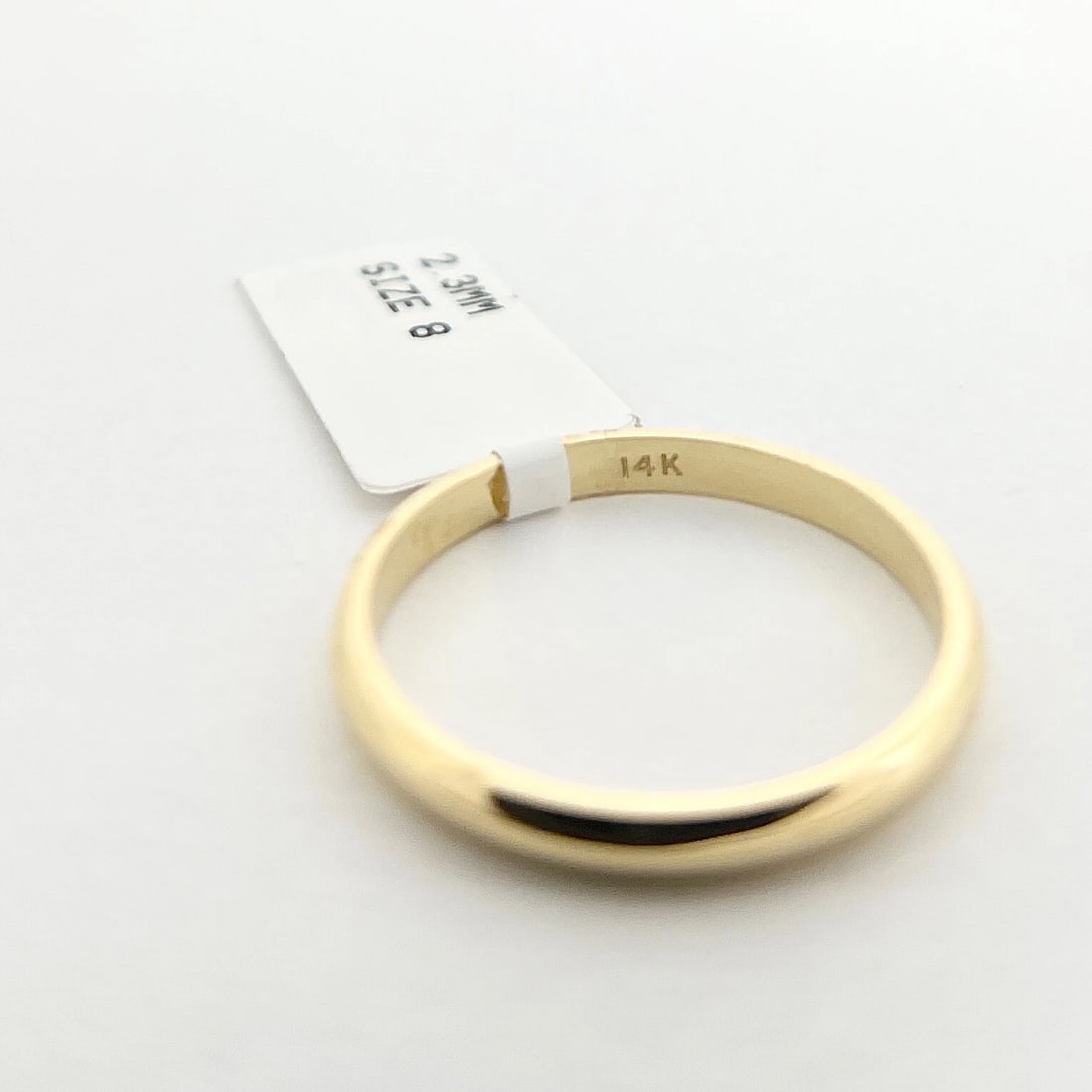 Men's Thin Wedding Band Ring 14K Yellow Gold, Size 8, 2.3 mm - 10