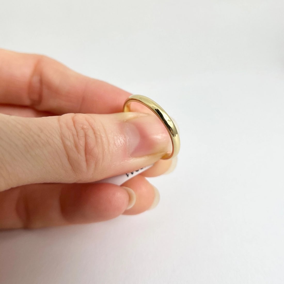 Men's Thin Wedding Band Ring 14K Yellow Gold, Size 8, 2.3 mm - 7