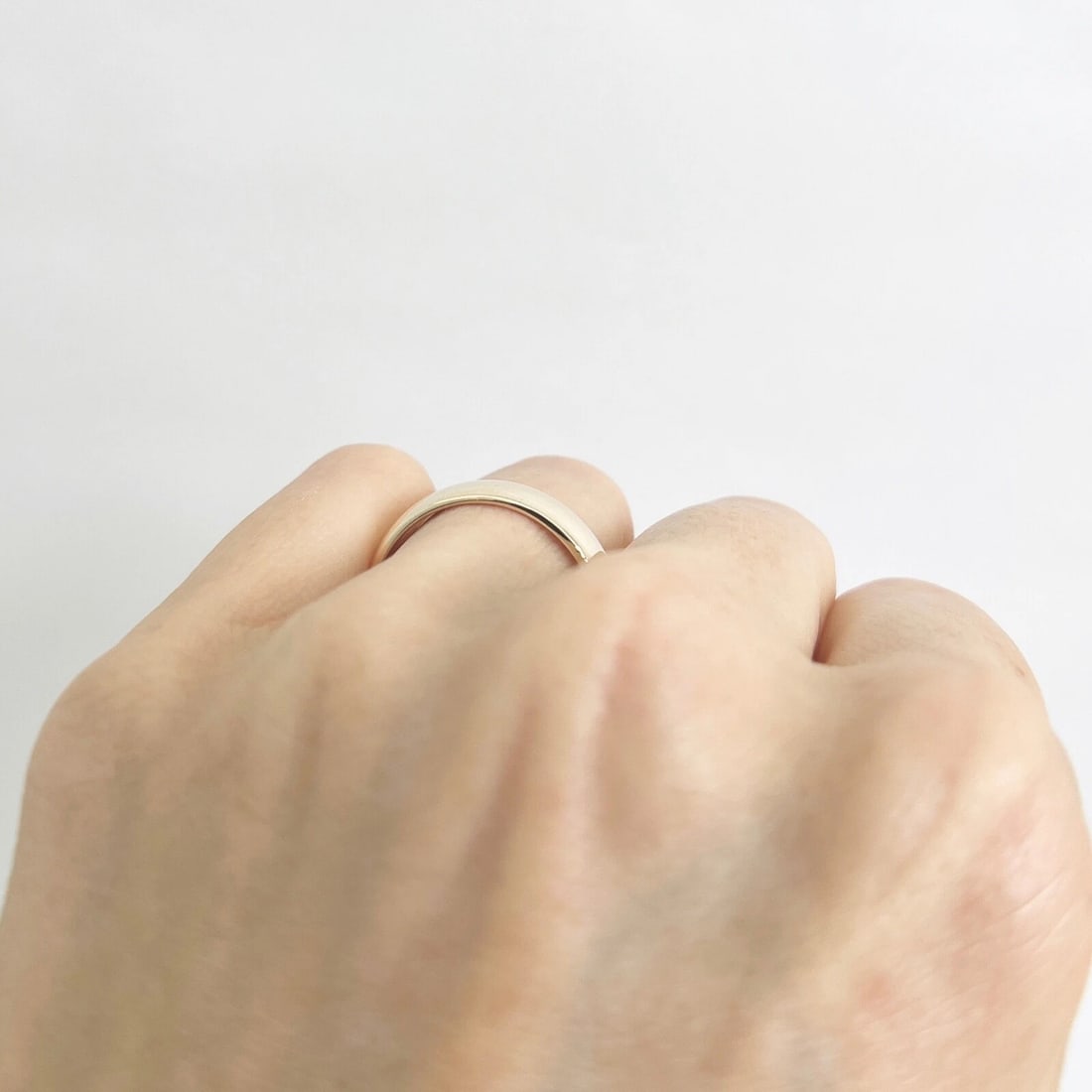 Men's Plain Low Dome Wedding Band Ring 14K Yellow Gold, Size 9, 5.5 mm - 7