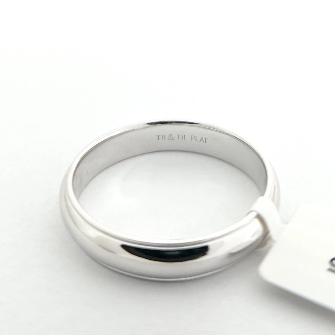 Men's Milgrain Edge Platinum Wedding Band Ring, Size 10.25, 4.5 mm - 8