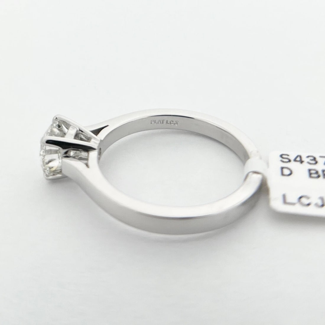 Round Solitaire Diamond Engagement Ring Platinum, 1.01 CT, 5.52 Grams - 10