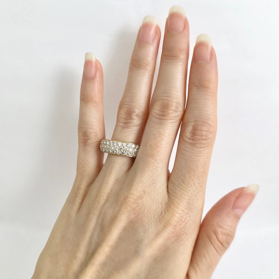 Men's Wide Pave Diamond Eternity Ring Wedding Band 14K Yellow Gold 2.47 CTW - 4