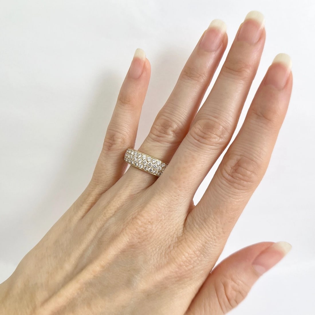 Men's Wide Pave Diamond Eternity Ring Wedding Band 14K Yellow Gold 2.47 CTW - 5