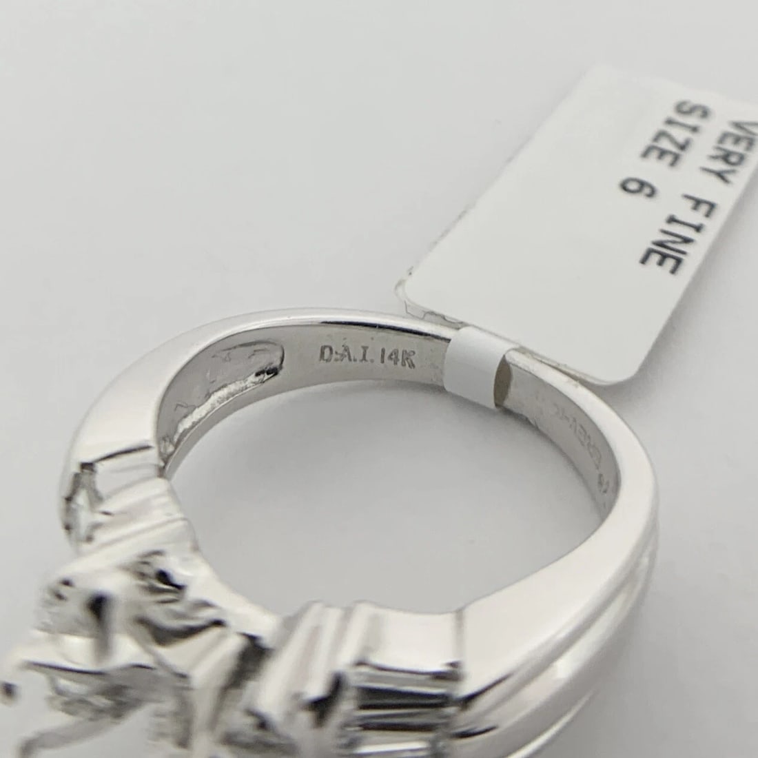 Marquise Baguette Diamond Engagement Ring Setting Mounting 14K White Gold .75 TW - 12