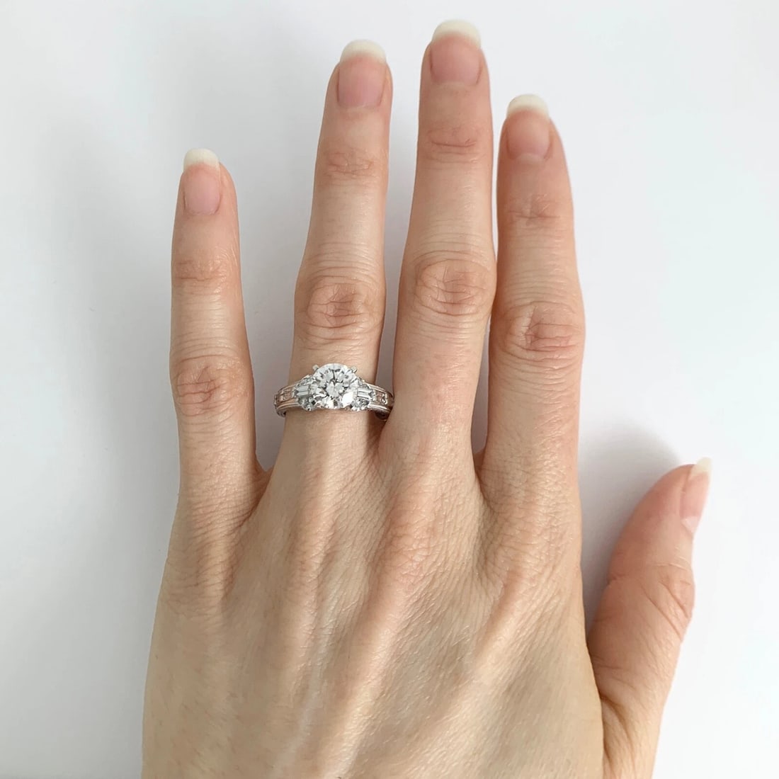 Marquise Diamond Textured Milgrain Engagement Ring Setting Mounting Platinum - 6