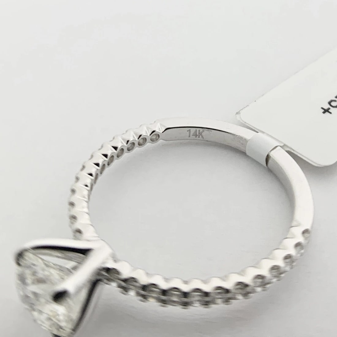 GIA Round Solitaire Diamond Thin Band Engagement Ring 14K White Gold, 1.15 CTW - 10