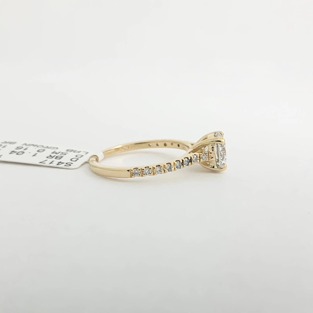 Round Lab-Created Diamond Solitaire Engagement Ring 14K Yellow Gold, 1.20 CTW - 11