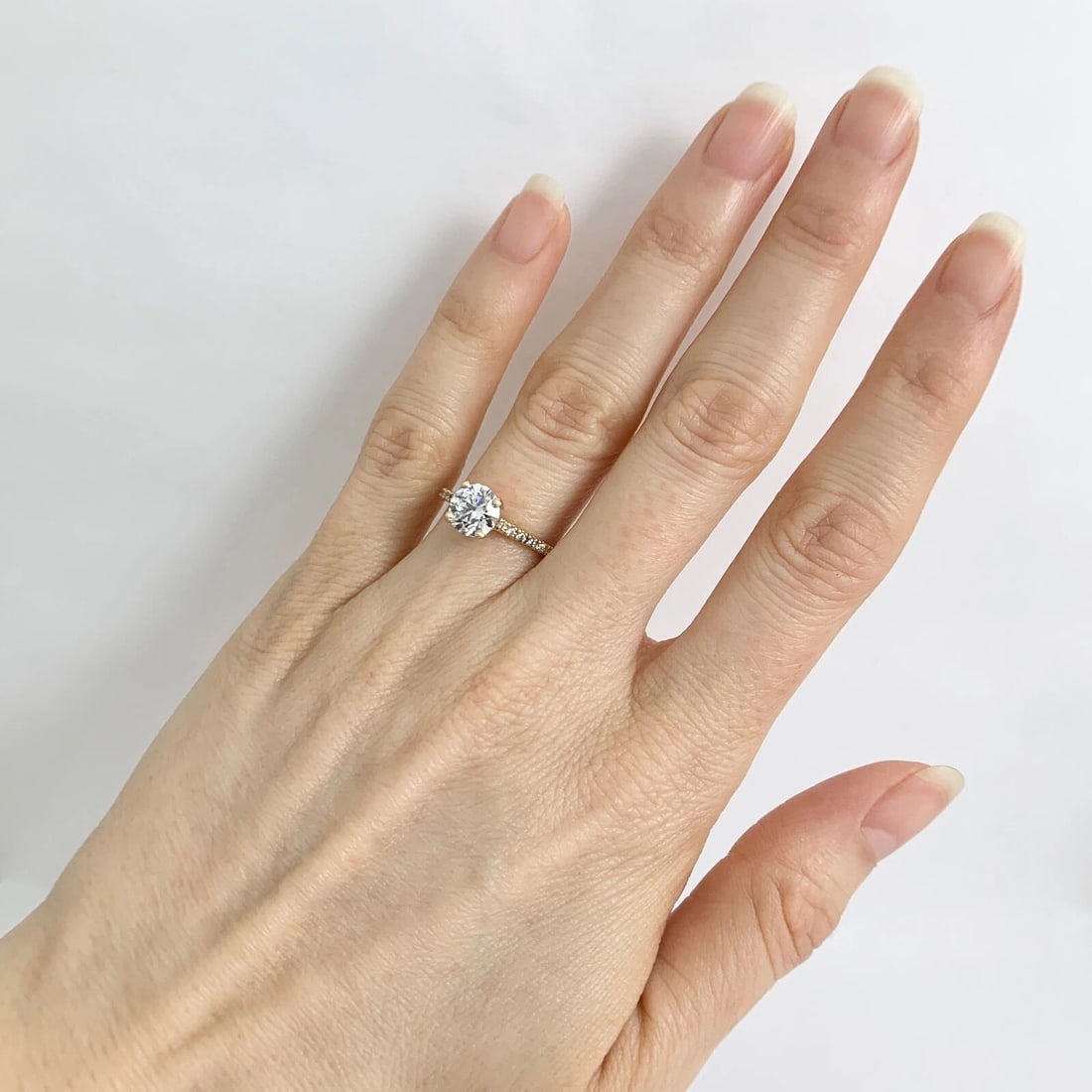 Round Lab-Created Diamond Solitaire Engagement Ring 14K Yellow Gold, 1.20 CTW - 7