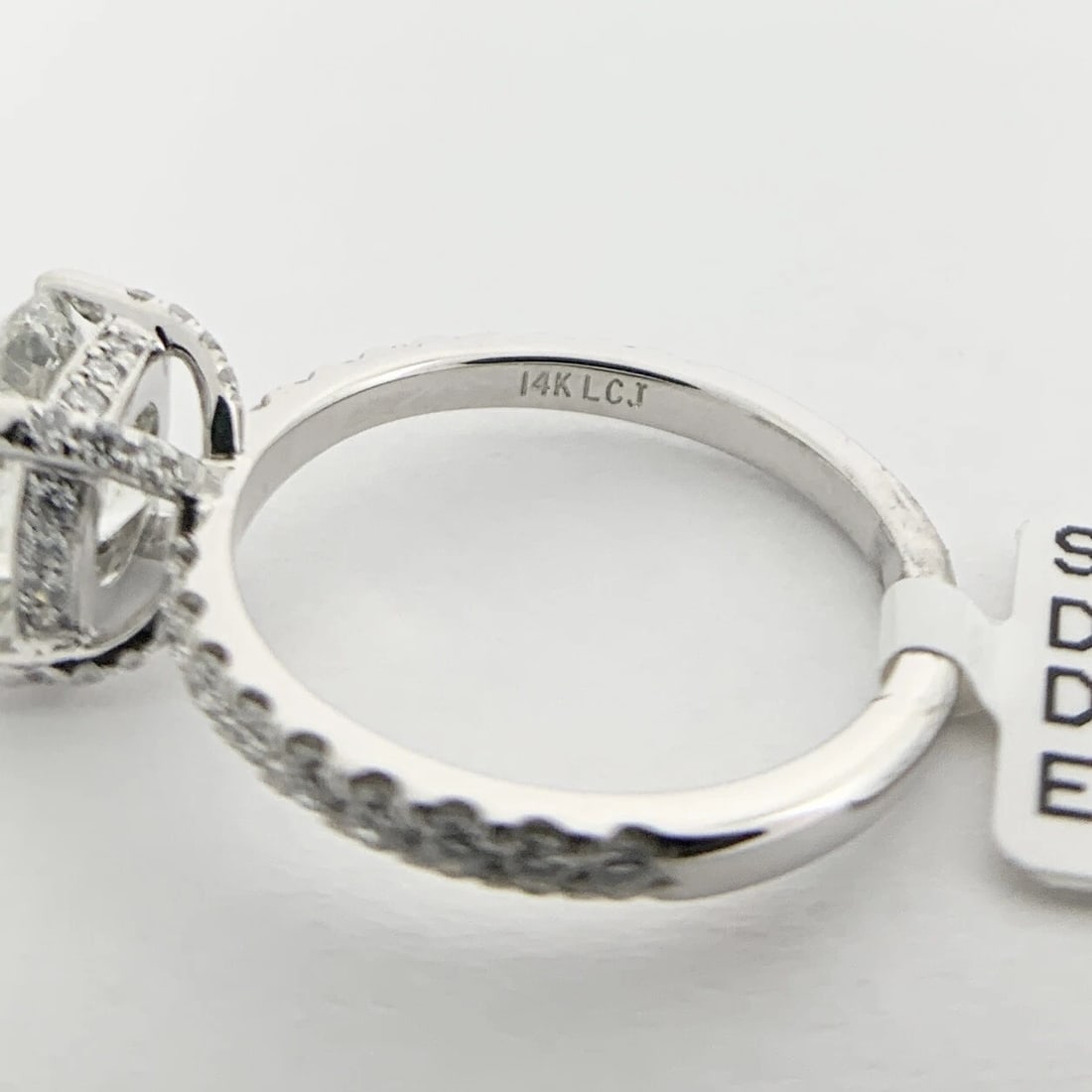 EGL Round Solitaire Diamond Hidden Halo Engagement Ring 14K White Gold, 2.52 CTW - 12