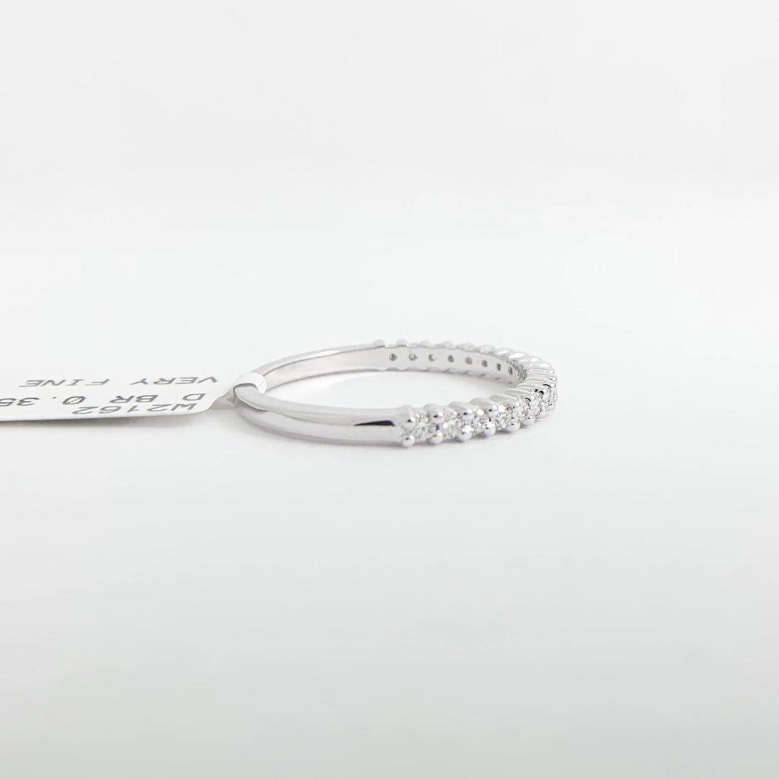 Round Diamond Wedding Band Ring 14K White Gold, .35 CTW - 8