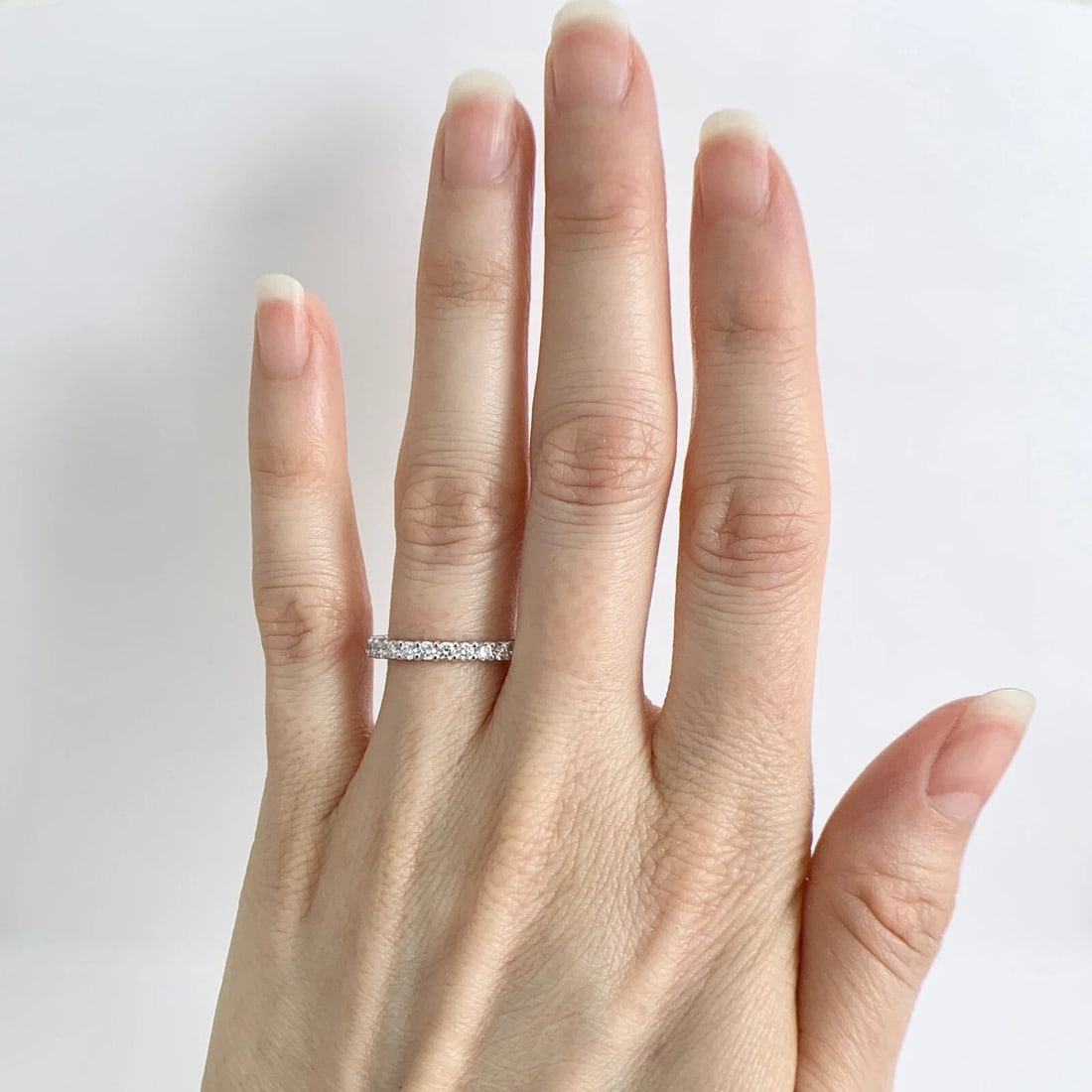 Two-Tone Round Diamond Wedding Band Ring 14K Yellow White Gold, .55 CTW - 3