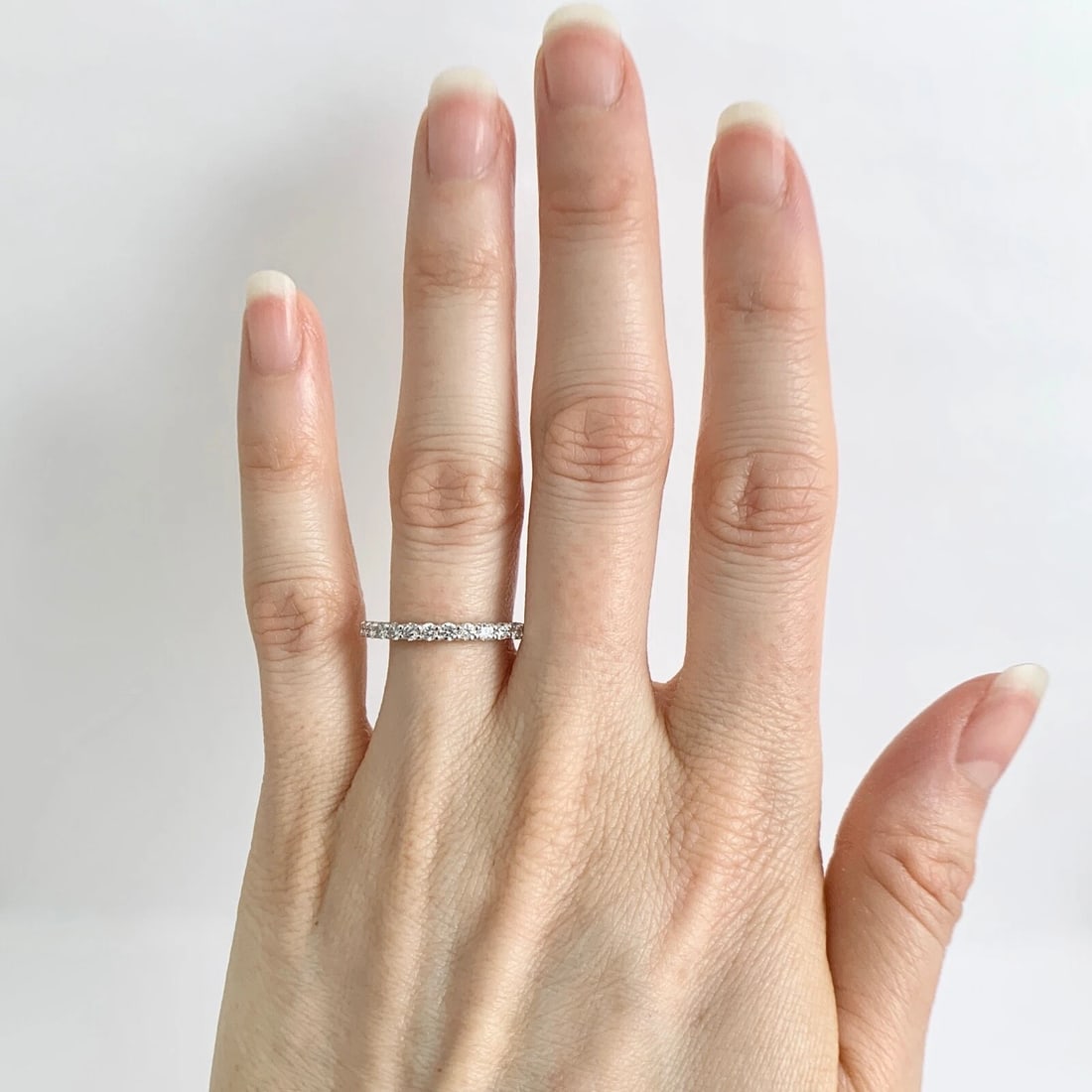 Two-Tone Round Diamond Wedding Band Ring 14K Yellow White Gold, .43 CTW - 3