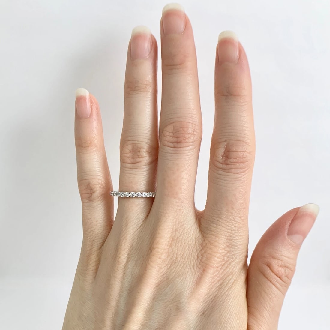 Two-Tone Round Diamond Wedding Band Ring 14K Yellow White Gold, .43 CTW - 4