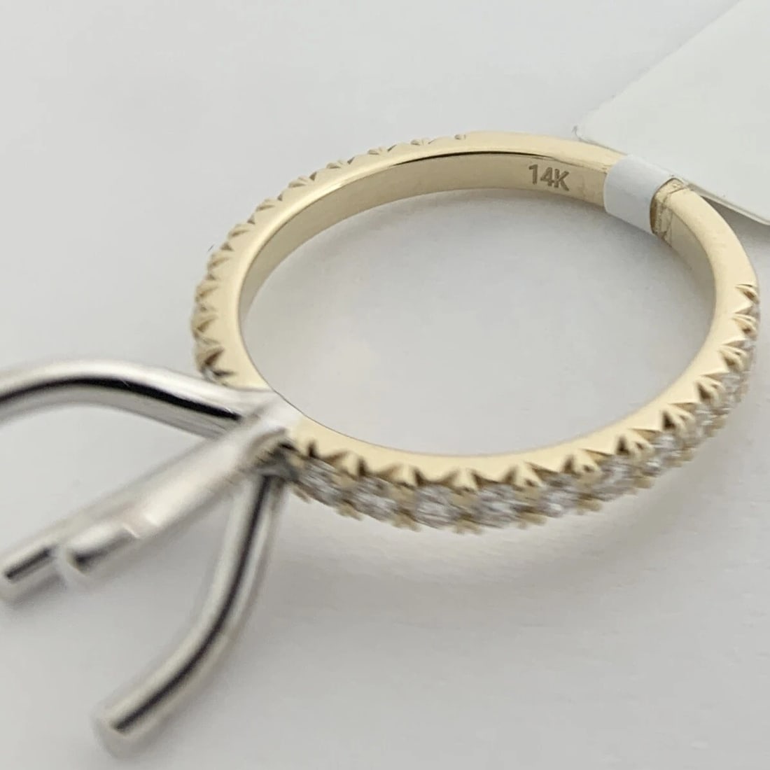 4-Prong Diamond Engagement Ring Setting Mounting Thin Band 14K Yellow Gold - 10