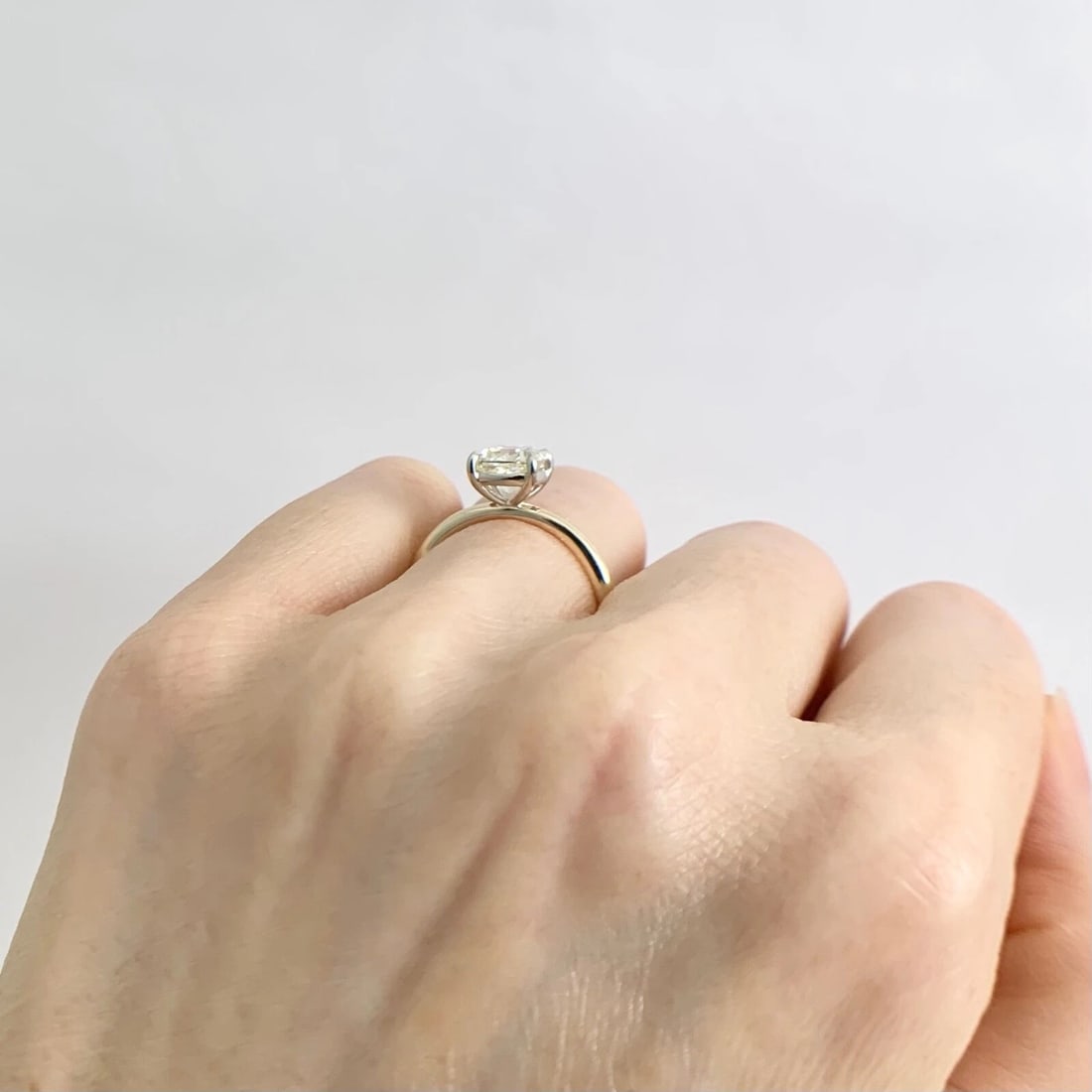 Cushion Solitaire Diamond Engagement Ring 14K Yellow Gold, 1.51 CT - 8