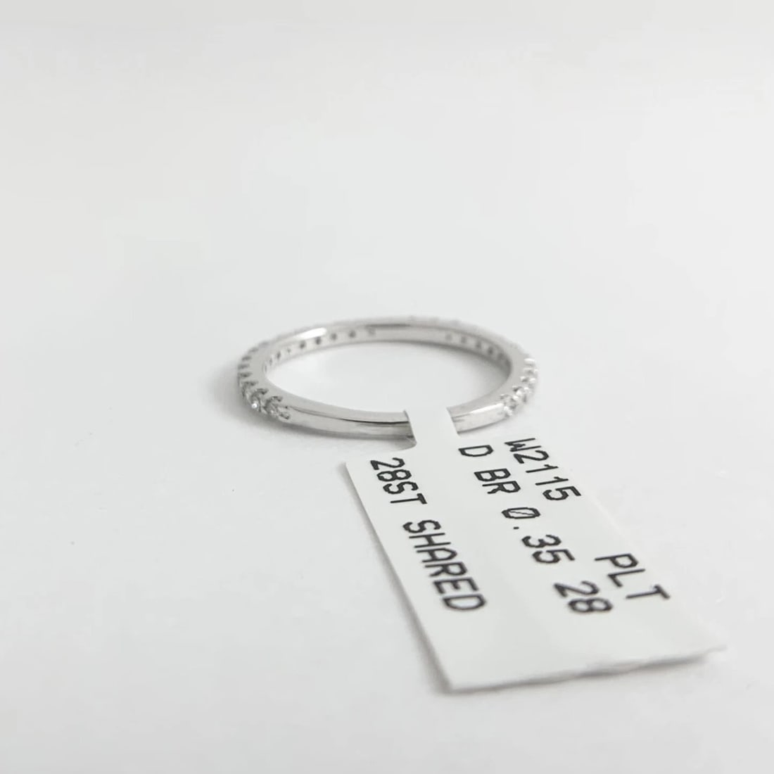 Thin Round Diamond Wedding Band Ring Platinum, .35 CTW - 9