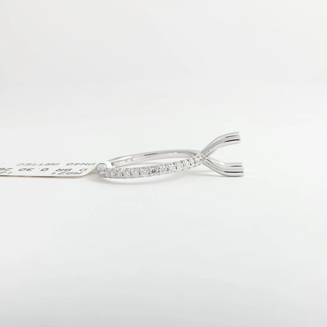 4-Prong Thin Diamond Engagement Ring Setting Mounting 14K White Gold, .30 CTW - 8