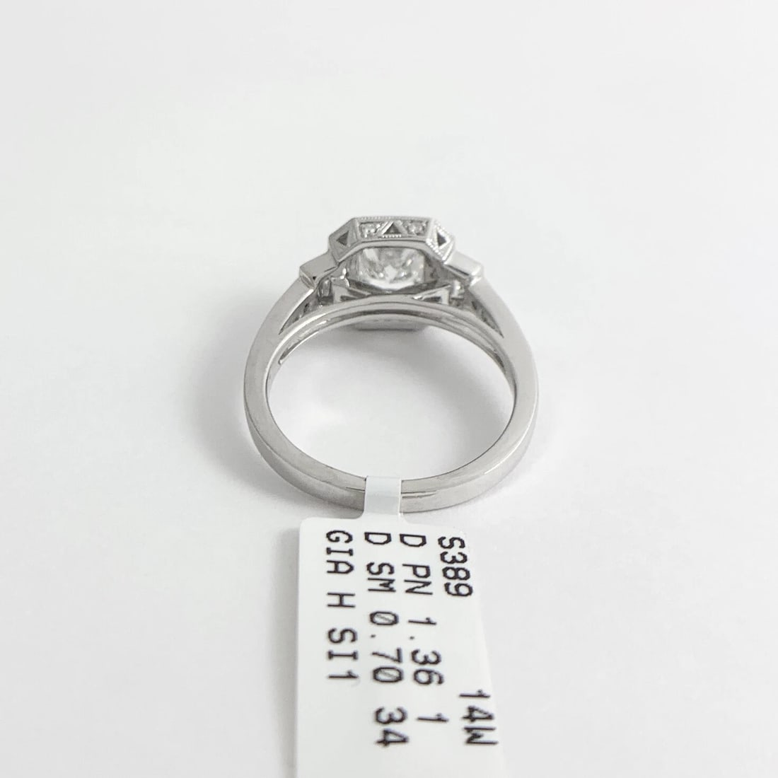 GIA Cushion Halo Princess Diamond Engagement Ring 14K White Gold, 2.06 CTW - 12